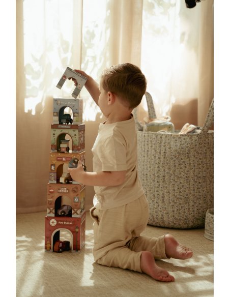 Blocs à empiler avec voitures -