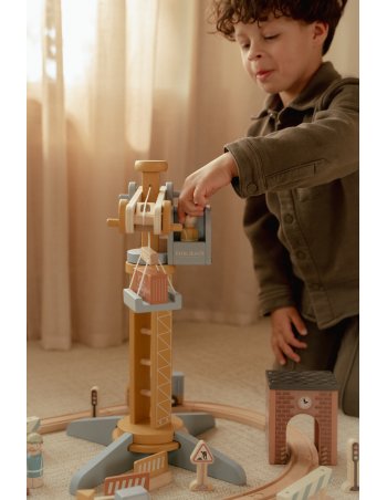 Set grue et chantier de construction en bois - Little Dutch