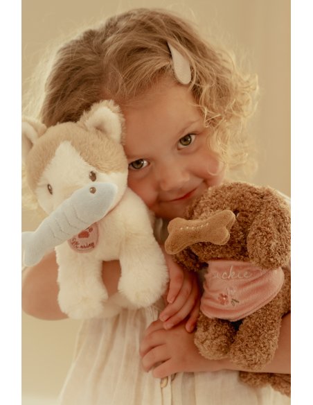 Peluche chat avec sac de transport - Marley - Little Dutch