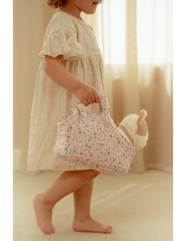 Peluche chat avec sac de transport - Marley - Little Dutch