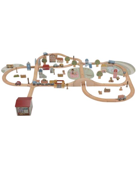 Circuit de train XXL en bois - Little Dutch