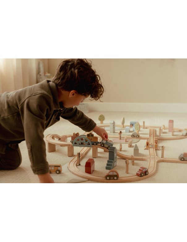 Circuit de train XXL en bois - Little Dutch