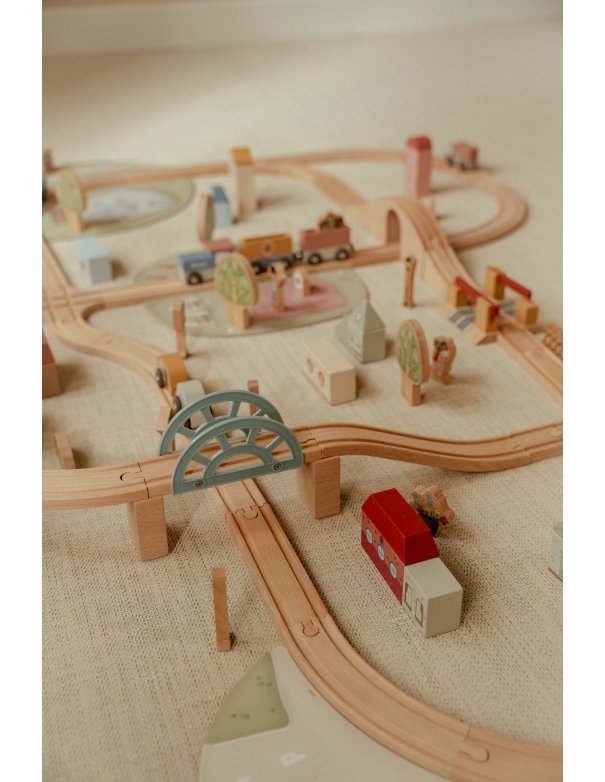 Circuit de train XXL en bois - Little Dutch