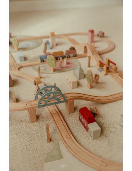 Circuit de train XXL en bois - Little Dutch