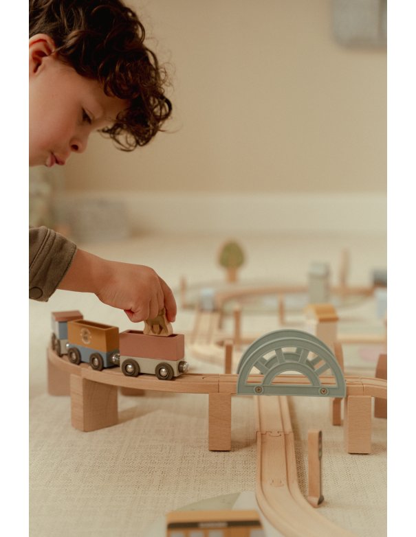 Circuit de train XXL en bois - Little Dutch