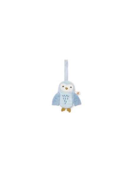 Doudou attache-tétine en gaze de coton Chouette - Forest