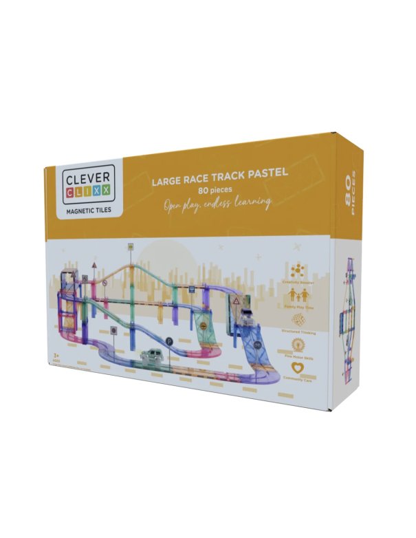 Construction magnétique - Circuit Large Piste de Course Pastel