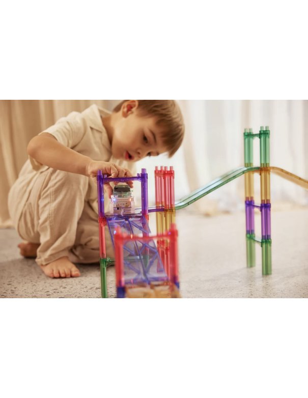 Construction magnétique - Circuit Large Piste de Course Pastel