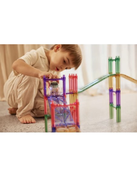 Construction magnétique - Circuit Large Piste de Course Pastel