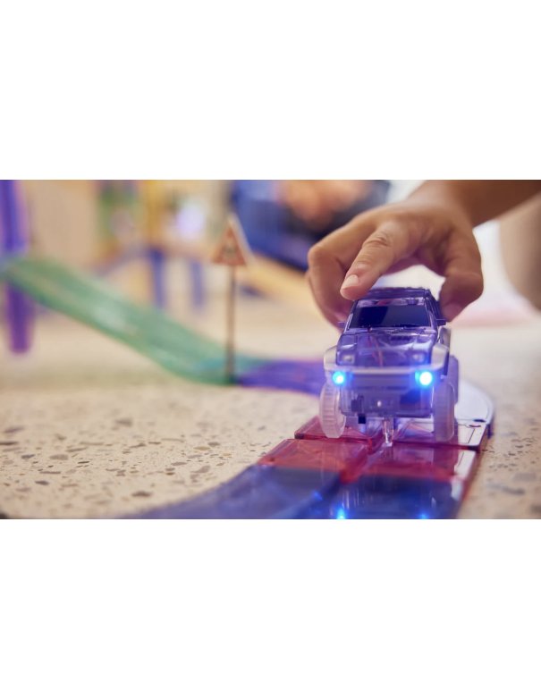 Construction magnétique - Circuit Large Piste de Course Pastel