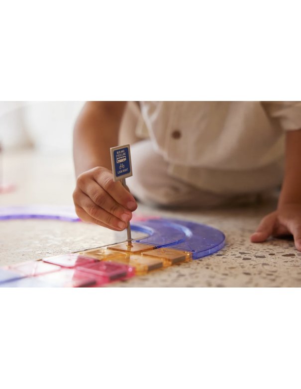 Construction magnétique - Circuit Large Piste de Course Pastel