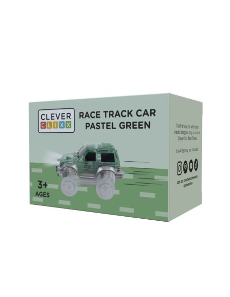 Voiture de course lumineuse - VERT - Cleverclixx
