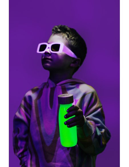Bouteille sensorielle flottante - Jaune fluo - Petit Boum