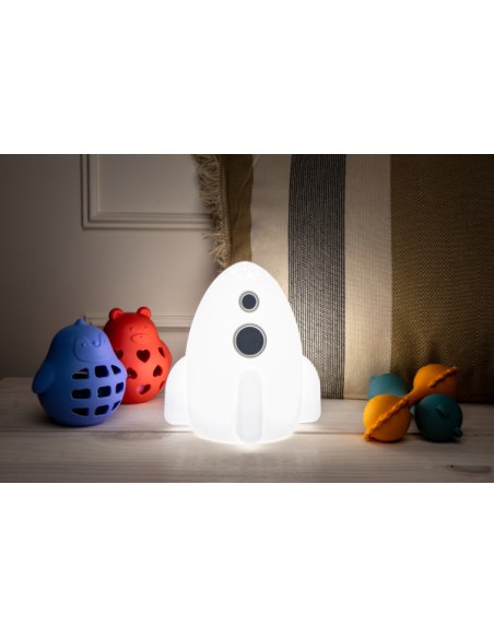 Veilleuse lumineuse en silicone projecteur d'étoiles - Fusée -