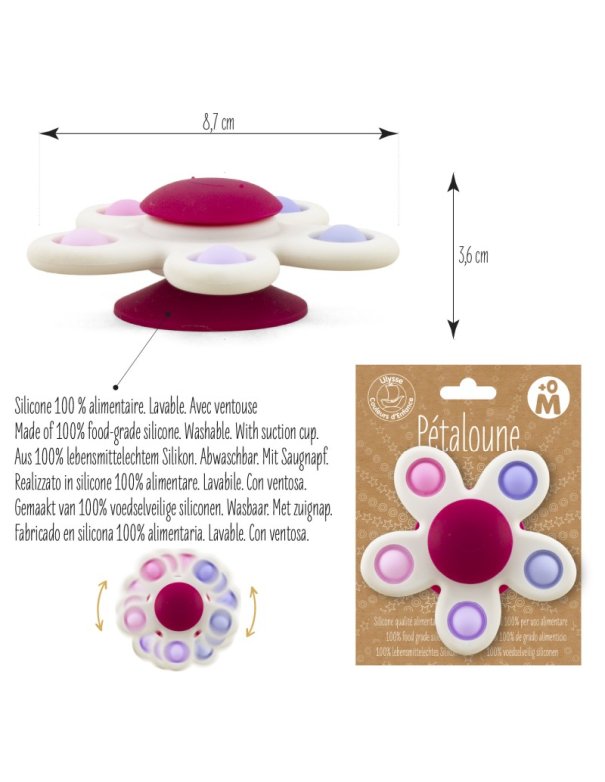 Spinner ventouse - Pétaloune Pop - Grise - Ulysse
