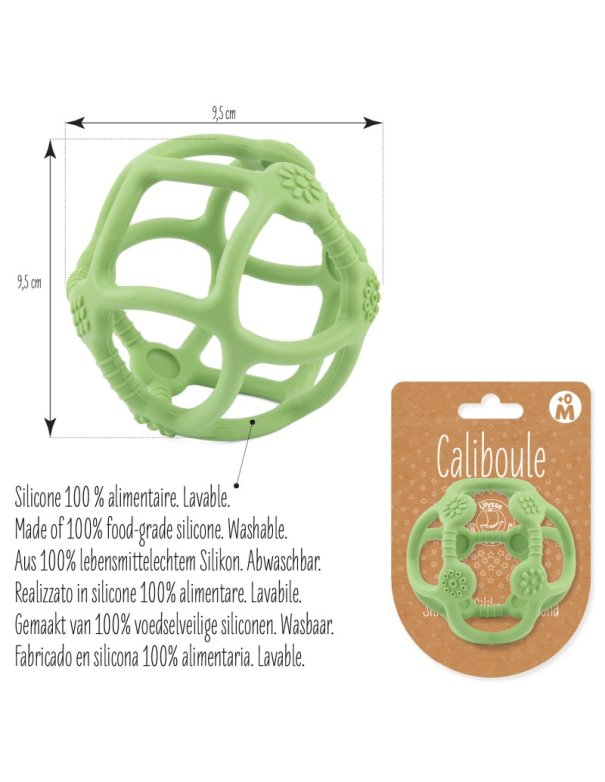 Balle sensorielle silicone Caliboule - verte - Ulysse