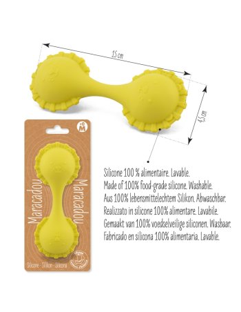 Maracas en silicone - Jaune - Ulysse 2
