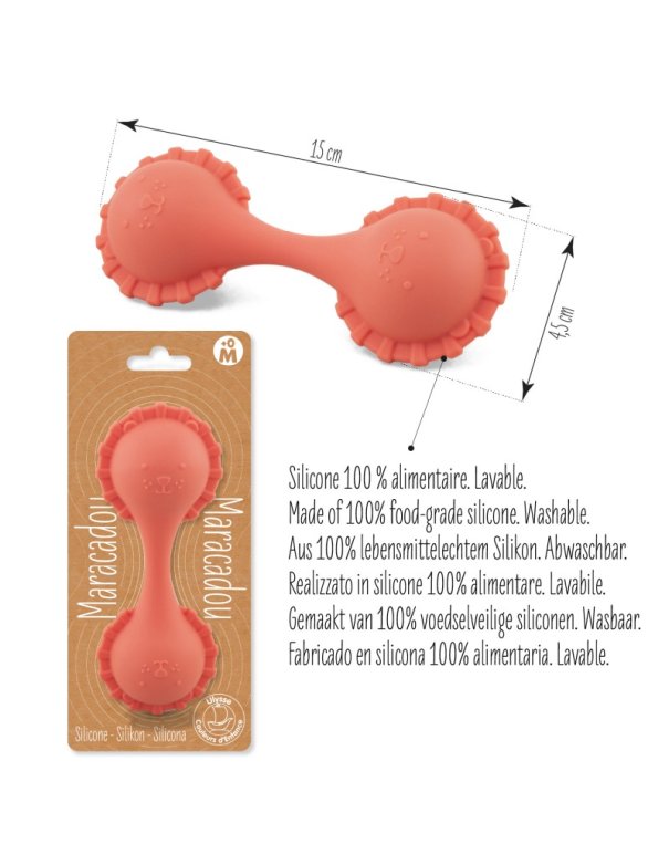 Maracas en silicone - Rouge - Ulysse