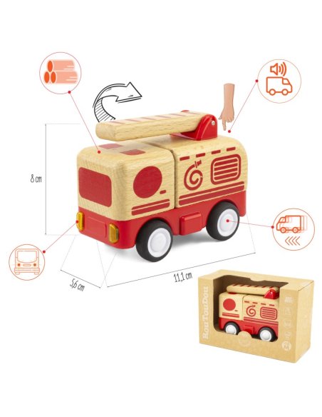 Mini camion de pompier - véhicule lumineux et sonore - Ulysse