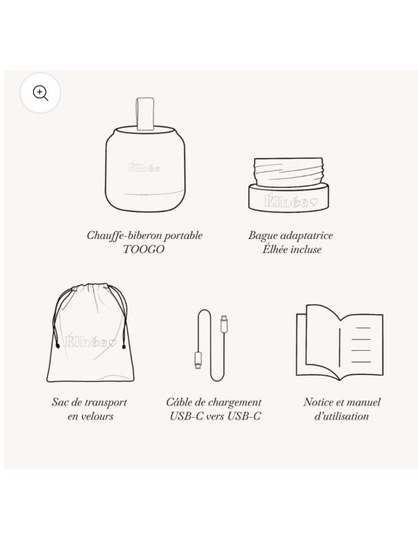 Chauffe-Biberon Nomade TooGo - Elhée