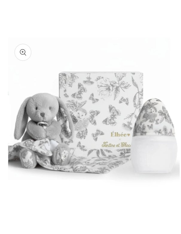 Coffret Biberon 150 mL + Doudou | Tartine et Chocolat "Toile de