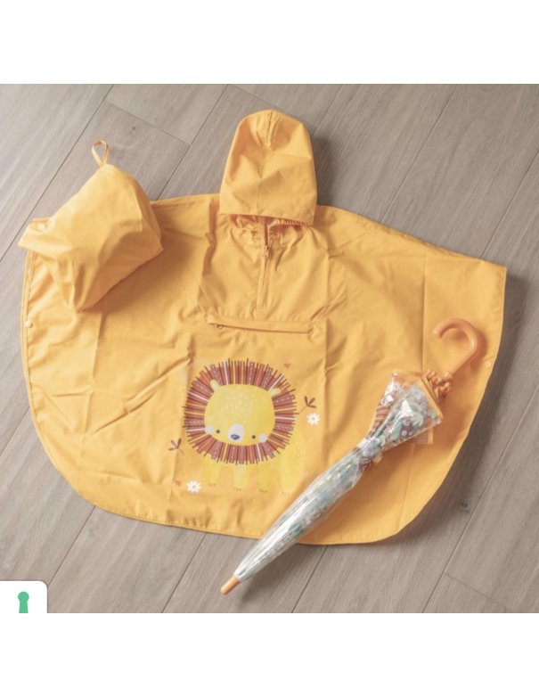 Poncho de pluie junior - Chompy le lion - Sassi