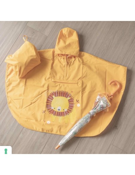 Poncho de pluie junior - Chompy le lion - Sassi