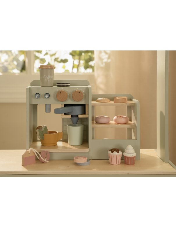 Grande machine à café en bois -... Grande machine à café en bois -...