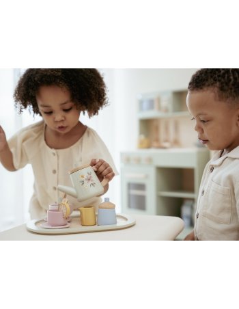 Service à thé en bois -... 2