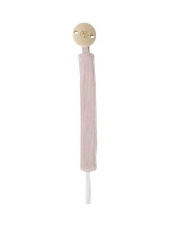 Attache tétine tissu gaze de coton - rose pétale - BB&Co