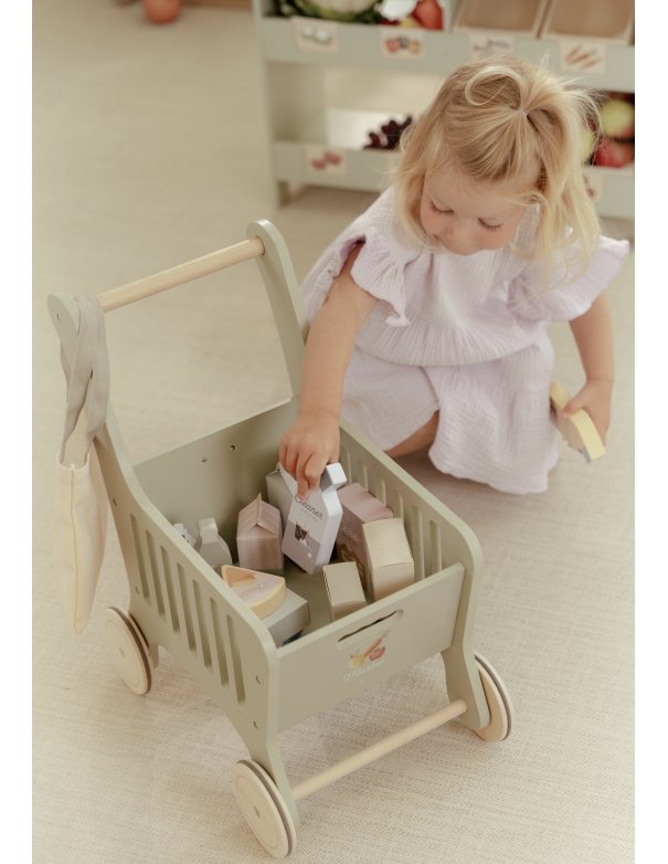 Chariot de courses en bois - Little... Chariot de courses en bois - Little...