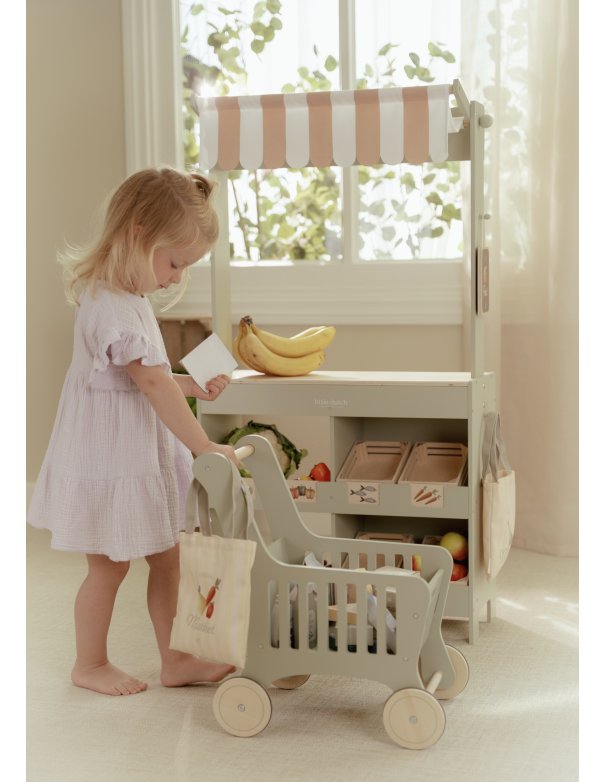 Chariot de courses en bois - Little... Chariot de courses en bois - Little...