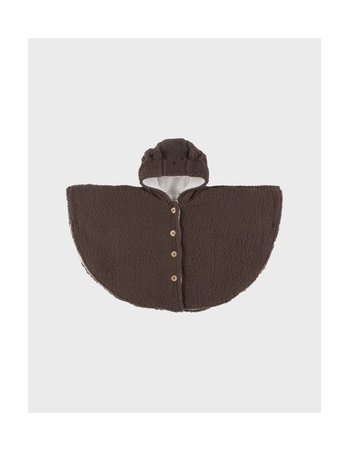 Poncho marron chocolat en...