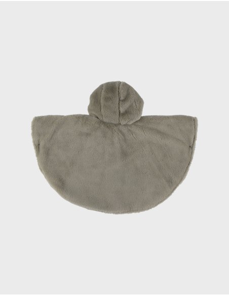 Poncho bébé en fausse fourrure kaki - Noukie's