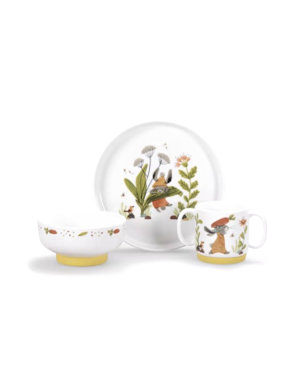 Set vaisselle porcelaine - Trois...
