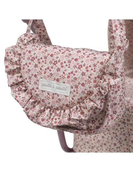 Landeau grandes roues cherry fleurs - Pasito a pasito