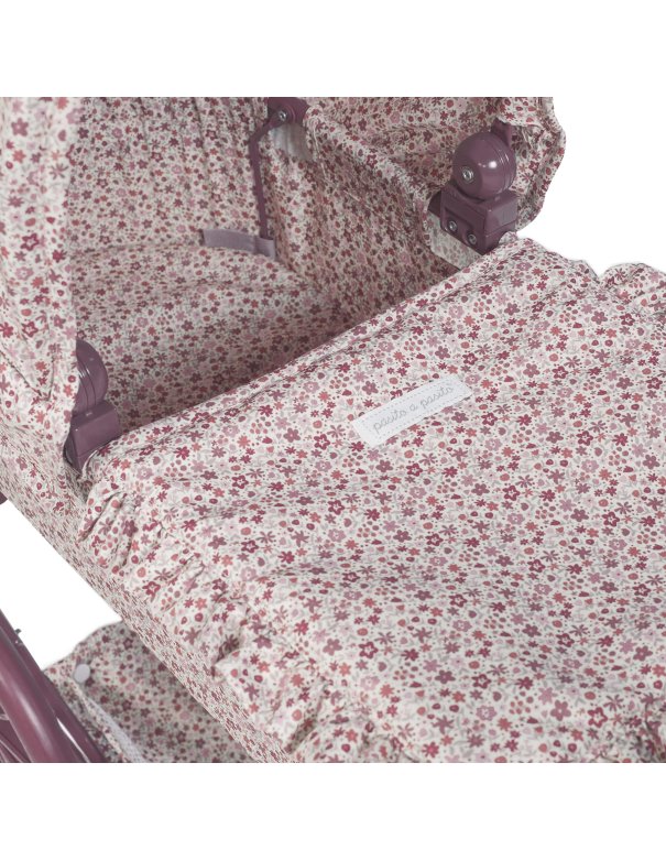 Landeau grandes roues cherry fleurs - Pasito a pasito