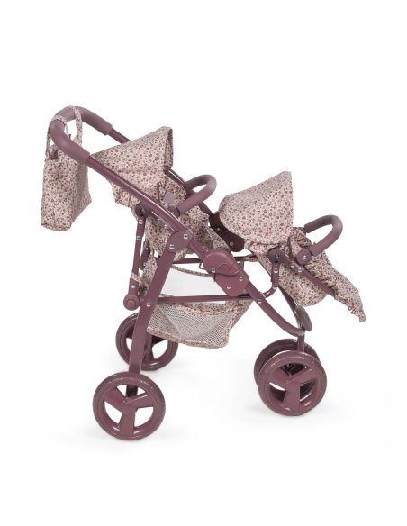 Landeau jumeau cherry fleurs - Pasito a pasito