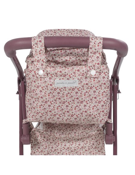 Landeau jumeau cherry fleurs - Pasito a pasito