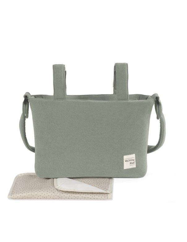 Sac à langer en velours côtelé Gala Mint - Walking Mum