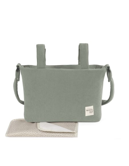 Sac à langer en velours côtelé Gala Mint - Walking Mum