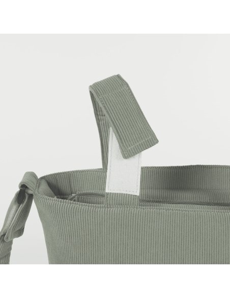 Sac à langer en velours côtelé Gala Mint - Walking Mum