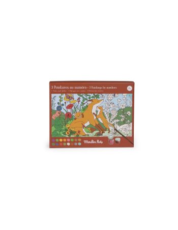 Peintures au numéro -Le jardinier - Le jardin du Moulin -