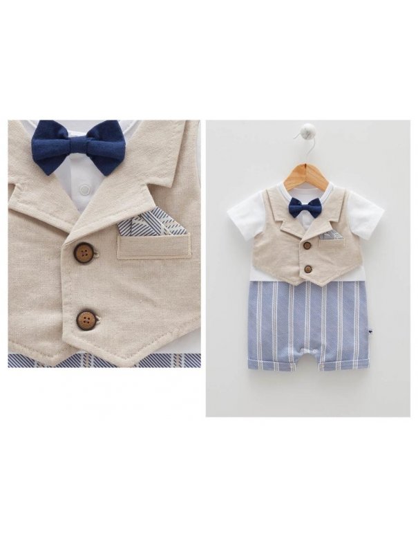 Combishort coton gilet intégré Caramell