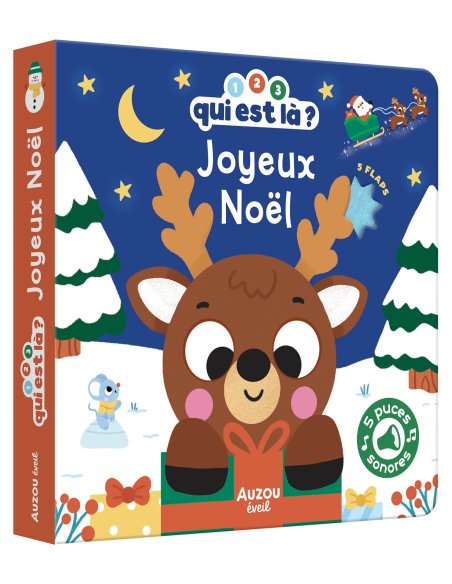 Livre sonore 1, 2, 3, qui est là? - Qui est là - Joyeux Noël -