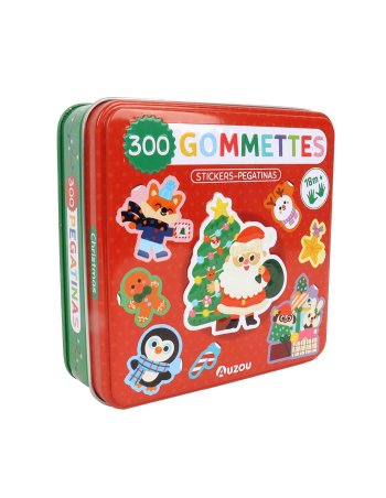 Gommettes Noël x300 en boîte métal - Auzou