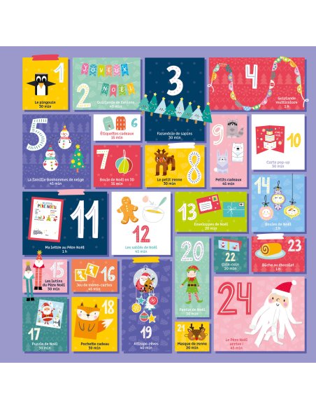 Mon calendrier de l’avent – 24 activités avant Noël - 1,2,3