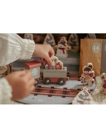 Calendrier de l'avent avec circuit de train - Little Dutch