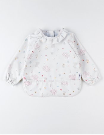 Bavoir à manches Lina & Joy, écru Noukie'S