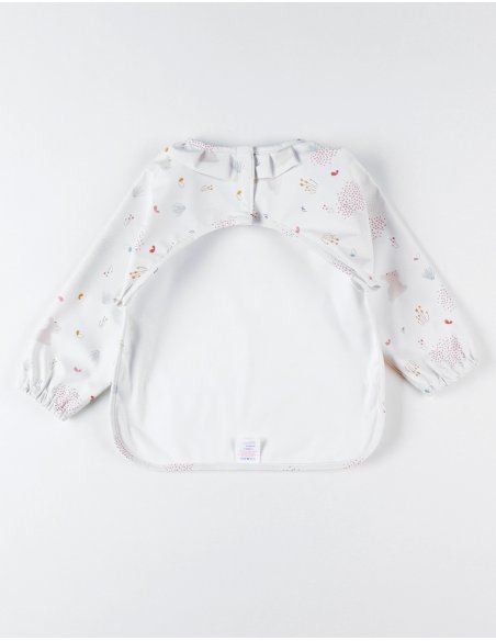 Bavoir à manches Lina & Joy, écru Noukie'S